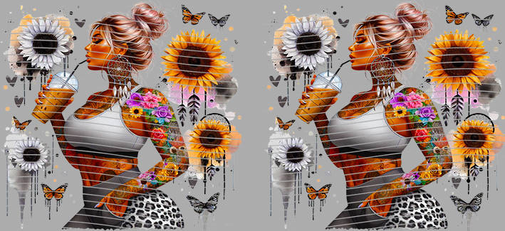 16oz Sunflower Girl-SU-528